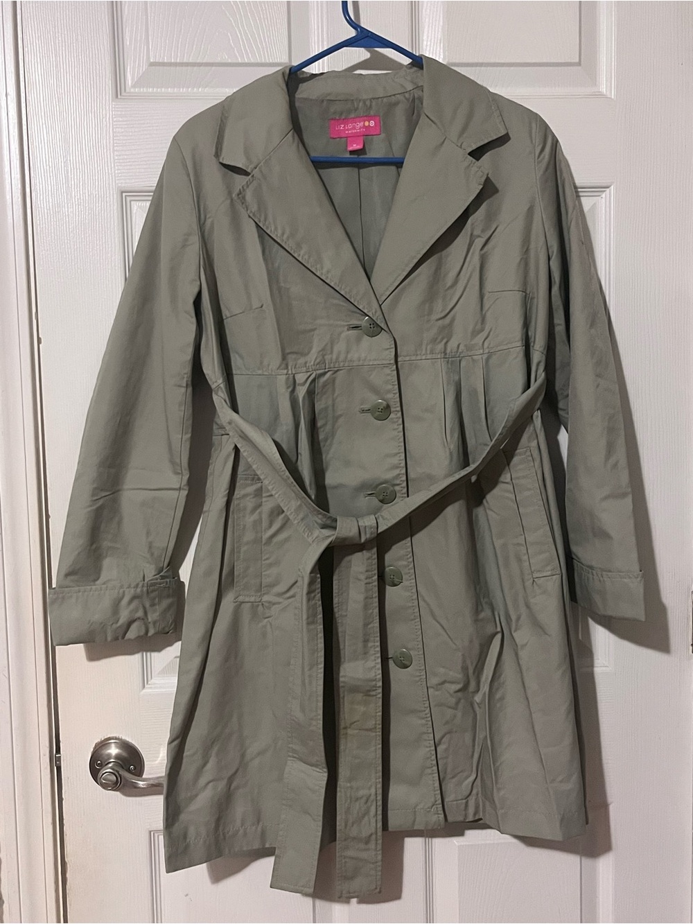 Liz Lange Maternity Sage Green Coat
